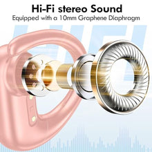 Load image into Gallery viewer, kurdene Wireless Earbuds Bluetooth Headphones Sport,Over Ear Buds with Deep Bass Sound,60Hrs Playtime Earphones Redesigned Comfort Fit with Earhooks for Running,Meeting,Workout-Pink_7276
