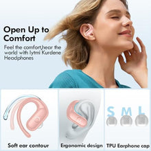 Load image into Gallery viewer, kurdene Wireless Earbuds Bluetooth Headphones Sport,Over Ear Buds with Deep Bass Sound,60Hrs Playtime Earphones Redesigned Comfort Fit with Earhooks for Running,Meeting,Workout-Pink_7279
