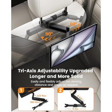 Load image into Gallery viewer, KUXIU Magnetic Wireless Charging Car Headrest Holder for iPad Pro 12.9/Air 13 M2/M3, Adjustable Long Arm Tablet Mount Back Seat for Kids, Road Trip Essentials Stand for iPad Pro 12.9'' 3rd/4th/5th/6th, Black_125
