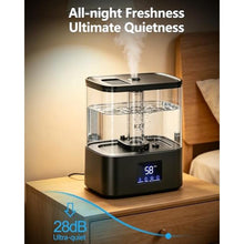 Load image into Gallery viewer, KZF 4L Top Fill Humidifiers for Bedroom &amp; 40H Runtime - Cool Mist Humidifier, 3 Mist Levels, 8H Timer, Essential Oil Tray, Humidity Display, Quiet for Baby, Plants, Large Room (Black, 4, Liters)_778
