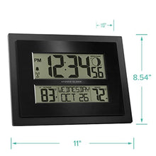 Load image into Gallery viewer, La Crosse Technology 513-75624-INT Digital Atomic Clock with Outdoor Temperature and Moon Phase,Black_8123
