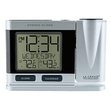 Load image into Gallery viewer, La Crosse Technology 616-12667-INT Silver Atomic Projection Alarm Clock with Temperature_1
