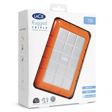 Load image into Gallery viewer, LaCie Rugged Triple 1TB External Hard Drive Portable HDD USB 3.0 FireWire 800 compatible for Mac and PC Computer Desktop Workstation Laptop (STEU1000400), Black_1228
