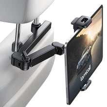 Load image into Gallery viewer, Lamicall Car Headrest Tablet Holder - [3 in 1 Extension Arm] Adjustable Tablet Car Mount for Back Seat, Gifts Road Trip Essentials for Kids, for 4.7-11" Devices, iPad Pro Air Mini, Galaxy, Fire HD, Black_1
