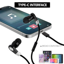 Load image into Gallery viewer, LANDIBO USBC Earbuds, in-Ear Headphones with Volume Control, Built-in microphoneUSB C Earbuds Wired, Clear Sound Quality, bass Noise Cancellation, Headphones Wired (Black + Black), BlackWhite_53
