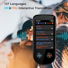 Load image into Gallery viewer, Language Translator Device, Language Translator Two Way with Voice/Offline/Photo 137 Languages, Translator Device No WiFi Needed, Real-Time Portable AI Translator for Travel Learning Business_2048
