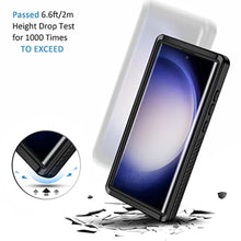 Load image into Gallery viewer, Lanhiem for Samsung S23 Ultra Phone Case, IP68 Waterproof Dustproof, Built-in Screen Protector, Rugged Full Body Shockproof Protective Cover for Samsung Galaxy S23 Ultra 5G, Black_8442
