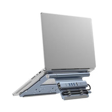 Load image into Gallery viewer, Laptop Docking Station Stand for Desk, 1.5ft 6 in 1 USB C Hub,4K60Hz HDMI, PD 100W, 3USB 3.0 Hub, Gigabit Ethernet,Aluminum Adjustable Docking Stand for MacBook Air/Pro/Surface/Lenovo, Gray_1
