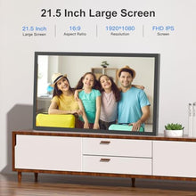 Load image into Gallery viewer, Large Digital Picture Frame 21.5"-WiFi-Photo-Frame - 32GB, 1920x1080 IPS FHD 1080P, Auto Rotate, Share Photo Video via App Email, Free Cloud Storage, Wall Mounted, Gift for Grandparents Father Mother, Black_1484
