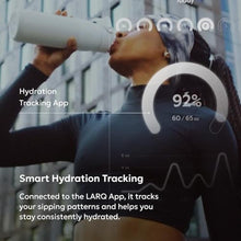 Load image into Gallery viewer, LARQ PureVis 2 Self Cleaning Water Bottle - UV Water Purifier with Filter Straw, Smart App Hydration Tracking, Insulated Stainless Steel - Granite White, 34 Oz, GraniteWhite_433
