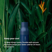 Load image into Gallery viewer, LARQ Twist Top Reusable Insulated Stainless Steel Water Bottle, Metal Water Bottle for Men, Women, Kids, 100% Leakproof, BPA Free, No Straw Travel, Gym, Office, School 25 oz, Monaco Blue, MonacoBlue_5909
