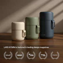 Load image into Gallery viewer, LARS NYSM Stainless Steel Vacuum Insulated Food Jar - Leakproof Lunch Pot &amp; Lunch Jar for Hot and Cold Food, Wide Mouth, Portable Soup Container for Work &amp; Travel (Stone Blue, 17oz), StoneBlue_476
