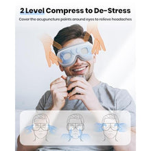 Load image into Gallery viewer, latumab Eye Massager with Heat, Heated Eye Mask with Bluetooth Music, Face Massager, Mask for Migraine &amp; Headache Relief, Improved Sleep, Birthday Gifts for Mom Dad Women Men Her Him, White_3870
