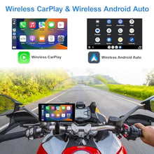 Load image into Gallery viewer, LBW Premium Motorcycle Dash Cam DVR: Wireless Motorcycle Carplay &amp; Android Auto, TPMS, 1080P HD Dash Cam Front and Rear, 5.5" Touch Screen, Bluetooth, Waterproof, 128GB TF Card, Siri &amp; Google Voice, Black_1187
