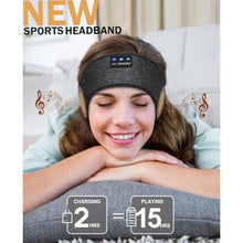 Load image into Gallery viewer, LC-dolida Sleep Headphones Headband Bluetooth 5.4, Headband Earphones Wireless with USB C Charge Port, Sleep Mask for Sleeping, Sports, Gifts, Workout, Jogging, Yoga, Insomnia, Air Travel, Meditation, Black_8139
