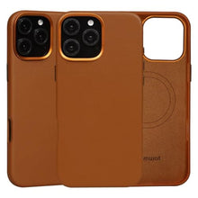 Load image into Gallery viewer, Leather Case for iPhone 16 Pro Brown Compatible with MagSafe Men Women_1
