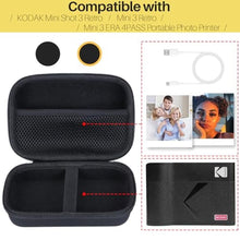 Load image into Gallery viewer, Lebakort Hard Storage Case Compatible with KODAK Mini Shot 3 Retro/Mini 3 Retro / 3 ERA 4PASS Portable Photo Printer (Black Case), BlackCase_416
