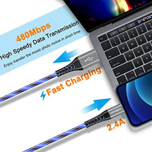 Load image into Gallery viewer, LED iPhone Charger Cord Light Up Lightning Cable | MFi Certified Apple Charger | Cool USB Fast Charging for iPhone 14 13 12 11 Pro Max XR X SE 8 Plus, iPad iPod and More (Blue, 3ft)_346
