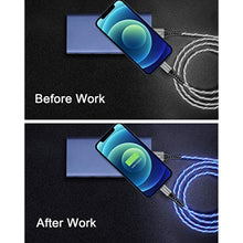Load image into Gallery viewer, LED iPhone Charger Cord Light Up Lightning Cable | MFi Certified Apple Charger | Cool USB Fast Charging for iPhone 14 13 12 11 Pro Max XR X SE 8 Plus, iPad iPod and More (Blue, 3ft)_347
