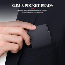 Load image into Gallery viewer, LEDONGUS Card Holder Wallet for Men - RFID Blocking Metal, Black_400
