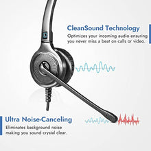 Load image into Gallery viewer, Leitner LH245 Corded Office Phone Headset for Landline Phone Corded Telephone Headset - Works with Virtually Every Desk Phone, DualEar_250
