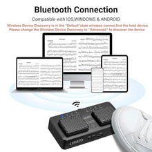 Load image into Gallery viewer, LEKATO Mini Wireless Bluetooth Page Turner Pedal, 7 Page Turning Modes, Black_784
