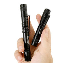Load image into Gallery viewer, LELUOHQ Handheld Pen Flashlight 150 Lumens Lamp Clip Mini Pen Light Small Pocket Penlight (Long and Short) 1, White_1
