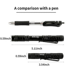 Load image into Gallery viewer, LELUOHQ Handheld Pen Flashlight 150 Lumens Lamp Clip Mini Pen Light Small Pocket Penlight (Long and Short) 1, White_4817
