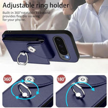 Load image into Gallery viewer, LEMAXELERS Wallet Case for Google Pixel 10 Pro XL with Card Slot Holder 360Rotation Ring Stand Snap Button Shockproof Protective Cover for Google Pixel 10 Pro XL. Blue YBK_2561
