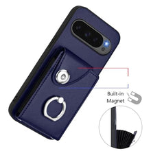 Load image into Gallery viewer, LEMAXELERS Wallet Case for Google Pixel 10 Pro XL with Card Slot Holder 360Rotation Ring Stand Snap Button Shockproof Protective Cover for Google Pixel 10 Pro XL. Blue YBK_1633
