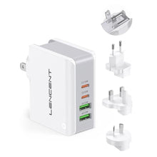 Load image into Gallery viewer, LENCENT Multiport International USB Wall Charger, 4 Port European Adapter, white_1
