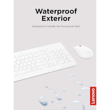 Load image into Gallery viewer, Lenovo 510 Wireless Combo with 2.4 GHz USB Receiver, Slim Full Size Keyboard, Full Number Pad, 1200 DPI Optical Mouse, Left or Right Hand, GX30W75336, White_483
