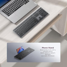Load image into Gallery viewer, Lenovo 700 Modern Wireless Keyboard, 2.4 GHz Dongle &amp; Dual Bluetooth Connection, AES-128 Encryption, 36 Month Battery Life, Luna Grey, LunaGrey_666
