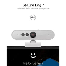 Load image into Gallery viewer, Lenovo HD 1080p Webcam (510 FHD) - Monitor Camera with 4X Digital Zoom, 95 Wide Angle, 360 Rotation Pan &amp; Tilt - Desktop Cam with Dual Microphones &amp; Windows Hello for Livestreaming &amp; Conferences, White_507

