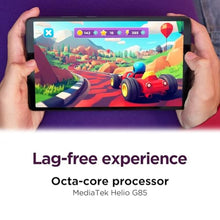 Load image into Gallery viewer, Lenovo Tab One - Lightweight Tablet - up to 12.5 Hours of YouTube Streaming - 8.7" HD Display - 4 GB Memory - 64 GB Storage - MediaTek Helio G85 - Includes Folio Case, Gray_837
