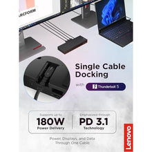 Load image into Gallery viewer, Lenovo ThinkPad Thunderbolt 5 Smart Dock 7500, 120Gbps Data Transfer, 180W Power Delivery, Multiple Display Support, 2.5Gbps Ethernet, Black, EclipseBlack_218
