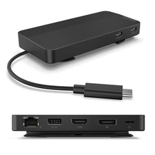 Load image into Gallery viewer, Lenovo USB-C Dual Display Travel Dock - 7 Ports, Integrated Cable, Universal Compatibility, Two displays at 4K - Black_1

