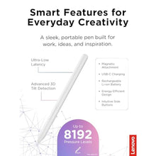 Load image into Gallery viewer, Lenovo Yoga Pen 2 with Magnetic Pen Case, AES 3.0 Stylus with 8192 Pressure Levels, USB C Rechargeable, Tilt Detection, Multi Protocol Support for Lenovo Yoga 2 in 1 PCs, Seashell_729

