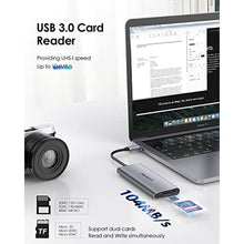 Load image into Gallery viewer, LENTION 6 in 1 USB C Hub, 3 USB3.0, 4K@30Hz, Card Reader, Multiport Adapter, SpaceGray_8016
