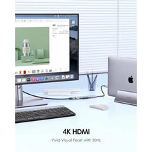 Load image into Gallery viewer, LENTION 6-in-1 USB C Hub, 4K@30Hz HDMI, 100W PD, 1 USB 3.0, 3 USB 2.0_1310
