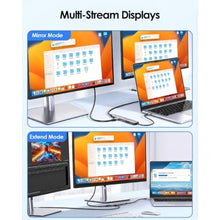 Load image into Gallery viewer, LENTION Dual HDMI MST USB C Hub, 4K@60Hz, 100W PD, 2 USB 3.0, Card Reader, SpaceGray_94
