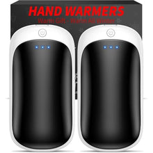Load image into Gallery viewer, Lerat 2 Pack Hand Warmers Rechargeable, Portable Electric Hand Warmers Reusable, USB 2 in 1 Handwarmers, Outdoor/Indoor/Warm Gifts for Men Women Kids, WhiteBlackWhiteBlack_1
