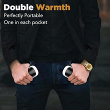 Load image into Gallery viewer, Lerat 2 Pack Hand Warmers Rechargeable, Portable Electric Hand Warmers Reusable, USB 2 in 1 Handwarmers, Outdoor/Indoor/Warm Gifts for Men Women Kids, WhiteBlackWhiteBlack_1479
