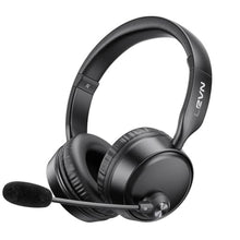Load image into Gallery viewer, LEVN Bluetooth Headset, Bluetooth Headphones with Microphone (AI Cancelling), 60 Hrs Working Time Dual Connection Wireless Headset with Mic &amp; Mute Button for Work/Phone/Call Center/PC, Black_1
