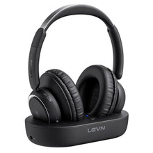 Load image into Gallery viewer, LEVN Wireless Headphones for TV Watching, TV Headphones Wireless for Seniors with Transmitter Charging Base, Hearing-impaired, No Audio Delay Bluetooth 5.2, Plug and Play, Gifts for Elderly, Black_1
