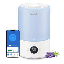 Load image into Gallery viewer, LEVOIT Dual 200S Smart Humidifiers for Bedroom, Top Fill, Customize Humidity for Home, Baby Nursery &amp; Plants with Humidistat, Essential Oil Diffuser, Schedule, Timer, APP &amp; Voice Control, 3L, Blue_1
