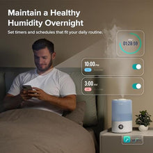Load image into Gallery viewer, LEVOIT Dual 200S Smart Humidifiers for Bedroom, Top Fill, Customize Humidity for Home, Baby Nursery &amp; Plants with Humidistat, Essential Oil Diffuser, Schedule, Timer, APP &amp; Voice Control, 3L, Blue_44
