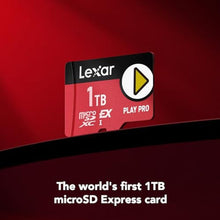 Load image into Gallery viewer, Lexar 512GB Play PRO microSD Express Card, UHS-I, C10, U3, V30, Full HD, 4K, Up to 900/600 MB/s Memory Card, Compatible w/Nintendo-Switch 2, ASUS ROG Ally, Steam Deck, Gaming (LMSXPS0512G-BNNNU), Black_4302
