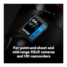 Load image into Gallery viewer, Lexar Blue Series High-Performance 800x SDHC/SDXC UHS-I Memory - 64GB, Card, Clear_1953
