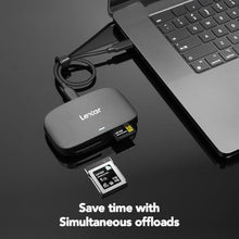 Load image into Gallery viewer, Lexar Professional CFexpress Type B / SD USB 3.2 Gen 2 Reader, Transfer Speeds Up To 10Gbps, Designed for CFexpress Type B and SD Cards (LRW520U-RNBNG), Black_874
